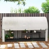 Afbeelding van Outsunny Kunststof en staal, wit - 300L x 80B x 157H cm - Kweekkas
