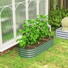 Afbeelding van Outsunny Tuinbed - Verzinkt staal - 150L x 62B x 30H cm - Groen