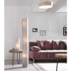 Afbeelding van Fischer & Honsel Tafellamp Thor E14 chroomkleurig met stoffen kap, 35 cm hoog
