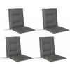 Afbeelding van Outsunny eetkamerstoelkussens - stoelhoezen - 108x50x5 cm - grijs