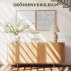 Afbeelding van Homcom Houten Wanddecoratie - EVA, MDF - 80L x 3,5B x 80H cm - Wit