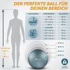 Afbeelding van TRESKO® anti-burst gymnastiekbal 65 cm met luchtpomp (cool-grey-blue)