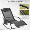 Afbeelding van Outsunny Schommelstoel Tuinstoel Lichtgrijs Metaal Mesh