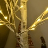 Afbeelding van HOMCOM 120 cm kunstberken kerstboom met LED, decoratie voor bruiloft en feest