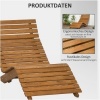 Afbeelding van Outsunny Tuinligstoel van Lärchenhout Teak