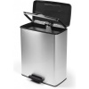 Afbeelding van Curver Decobin Prullenbak - 65L - Rechthoekig - Zilver Metallic