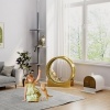 Afbeelding van PawHut Kattenloopwiel 91 cm met rem, krabplank voor gezonde beweging en ontspanning, eik