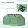 Afbeelding van Outsunny - Tuinkas - met 2 halfronde ramen - 120L x 60B x 60H cm - Groen