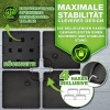 Afbeelding van Tillvex® parasolstandaard 90L / 120kg – 4-delig voor lantaarnpaal, vulbaar met water of zand