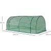 Afbeelding van Outsunny Kunststof en staal, groen - 200L x 100B x 80H cm - Kweek kas