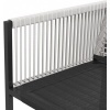 Afbeelding van Outsunny tuinset - 4 stoelen - staal - glas - zwart - lichtgrijs
