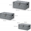 Afbeelding van HOMCOM Set van Opbergmanden met Sluiting 850-233V00