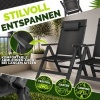 Afbeelding van tillvex® Tuinstoel Hoge Rug met Armleuningen & Neksteun | Inklapbare, Weerbestendige Campingstoel