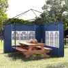 Afbeelding van Outsunny Zijwanden voor Paviljoen - PE - 293 x 193 cm - Blauw