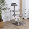 Afbeelding van PawHut 5-laags kattenklim- en krabboom met sisal - beige