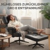 Afbeelding van Homcom Relaxfauteuil met Voetensteun - Kunstleer, Metaal - Zwart