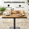 Afbeelding van Outsunny Salontafel - Metaal, WPC - 70x70x74 cm - Natuurhout