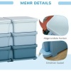 Afbeelding van HOMCOM - Speelgoedkast met afgeronde randen - 6 lades - Blauw