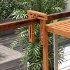 Afbeelding van Outsunny Balkonreling Tafel van Kiefernhout 68L x 65B x 55H cm Teak