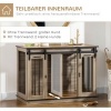 Afbeelding van PawHut hondenkennel met dubbele deuren, 120 x 60 x 88,5 cm, voor middelgrote honden, eikenhout