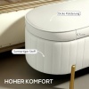 Afbeelding van HOMCOM Opslag Ottoman van Polyester en Metaal, 108x44x43,5 cm, Roomwit
