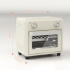 Afbeelding van HOMCOM Mini-oven met convectie, 10L, 2-in-1 met rooster, bakplaat, 1000W, touchscreen, roestvrij sta