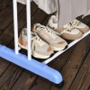 Afbeelding van HOMCOM Torenwasrek met wielen, 4 niveaus, uitschuifbaar, staal, blauw, 73 x 45,5 x 177 cm