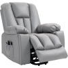 Afbeelding van HOMCOM Relaxfauteuil met afstandsbediening en zijvakken - Grijs