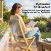 Afbeelding van Outsunny Rieten Relaxstoelen Set - Acaciahout, PE-rattan - Grijs