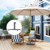 Afbeelding van Outsunny metalen parasolvoet 18,5 kg, vierkant, voor parasols met 32/38/48 mm buis, grijs