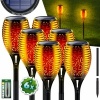 Afbeelding van KESSER® Tuinfakkel op zonne-energie, set van 2 st., 96 leds, vlam met wandhouder + grondpen