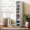 Afbeelding van HOMCOM - Schoenendozen - Kunststof, ABS - 35x26x140 cm - Wit
