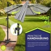 Afbeelding van tillvex® Premium aluminium parasol 330 cm, met afdekking, windbescherming en 360° draaibaar