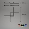 Afbeelding van BRILONER - Plafonnière met RGB achtergrondverlichting - dimbaar - zwart met afstandsbediening