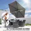 Afbeelding van Outsunny Tuinparasol - Metaal, Polyester - Ø270 x 219H cm - Donkergrijs