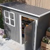 Afbeelding van Outsunny Tuinhuis van staal 211L x 133B x 190H cm - Donkergrijs