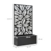 Afbeelding van Outsunny Verhoogde Plantenbak met Privacyscherm 61 x 23 x 113cm voor Tuin en Balkon