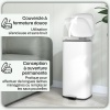 Afbeelding van HOMCOM 30L Pedaalemmer van roestvrij staal met softclose, compact en uitneembare binnenemmer, wit
