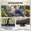 Afbeelding van Outsunny Rattan loungestoel - Staal, PE-rattan - 75L x 101B x 90H cm - Donkergrijs