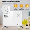 Afbeelding van TRESKO® Glazen convector zwart met app, wifi, led-display en timer, staand of wandverwarming