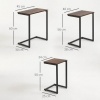 Afbeelding van HOMCOM Bijzettafelset met Stalen Frame 839-608V00