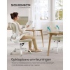 Afbeelding van SONGMICS bureaustoel - draaibaar - mesh - ergonomisch - lendensteun - schommelfunctie - havermoutbei