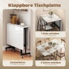 Afbeelding van Homcom Inklapbare Eettafel - Spaanplaat, Staal - 120L x 80B x 73H cm - Wit