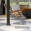 Afbeelding van Outsunny Paviljoen van Metaal en Polyester 390x300x287 cm Donkergrijs