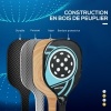 Afbeelding van SPORTNOW Set van 4 Pickleball Rackets van populierenhout met 4 ballen en tas, blauw en zwart