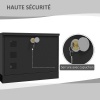 Afbeelding van HOMCOM Moderne metalen wandbrievenbus, afsluitbaar met 2 sleutels, antracietgrijs