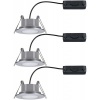 Afbeelding van LED-inbouwlamp Calla Set van 3 zwenkbare rond 90mm 3x5W 400lm IP65 Chroom mat