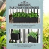 Afbeelding van Outsunny Muurplantenbak met Trellis, Massief Hout, 90 x 45 x 170 cm, Zwart
