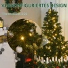 Afbeelding van HOMCOM Kunstkerstboom met 120 LED's en decoratie Ø 95 x 150 cm