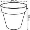 Afbeelding van Elho Loft Urban Rond 40 - Buitenbloempot - Ø 38,5 x H 35,3 cm - Warm grijs